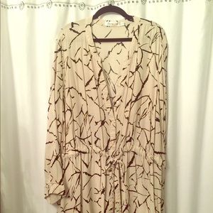 Plus Size Tan Striped Tunic